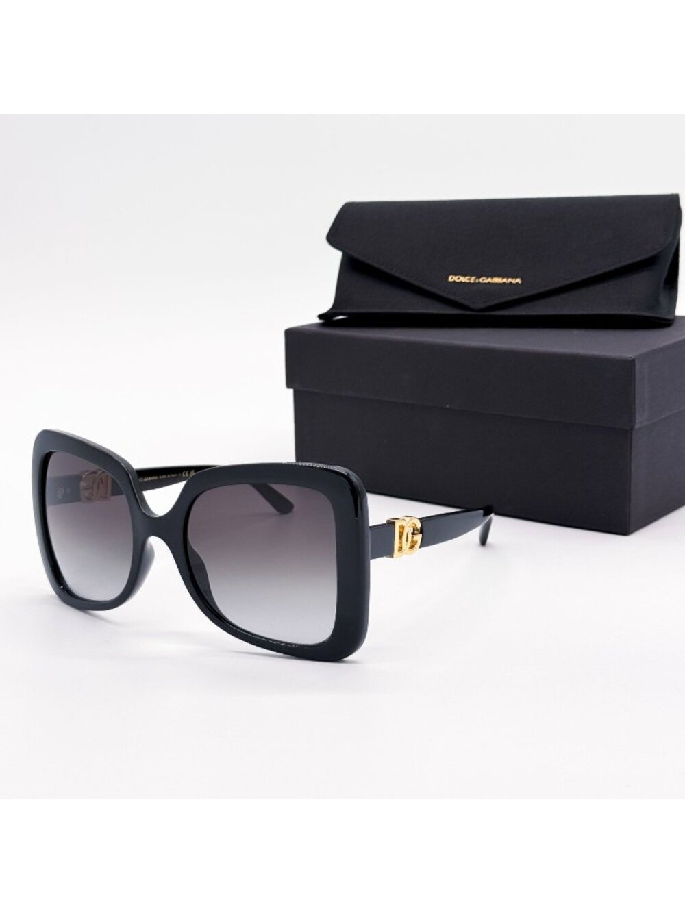 New Dolce&Gabbana DG6193U 501/8G Black Women Oversized Sunglasses